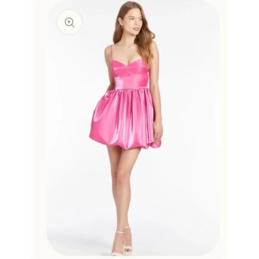 $330 Amanda Uprichard Dempsey Pink bubble skirt Mini Dress NWT SMALL